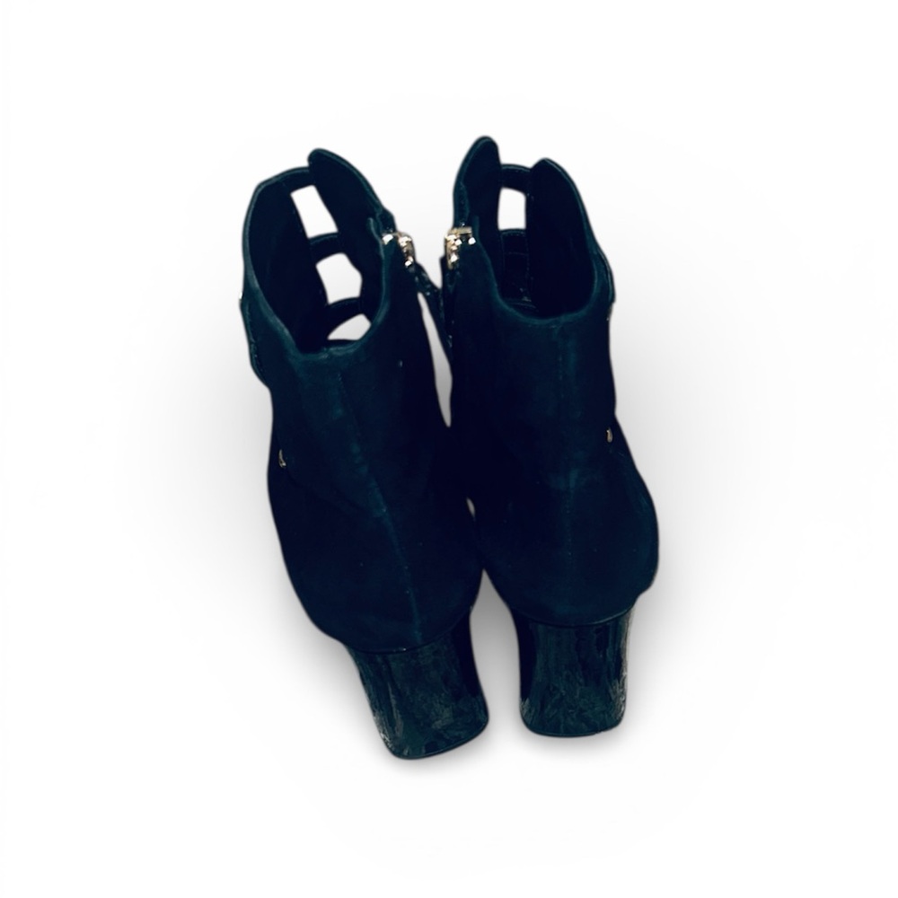 Tory Burch Black Booties with Gold Buckles - Picture 4 of 9